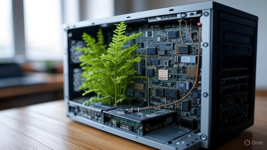 Ordenador con Planta Blog Salvador Vilalta - Grok