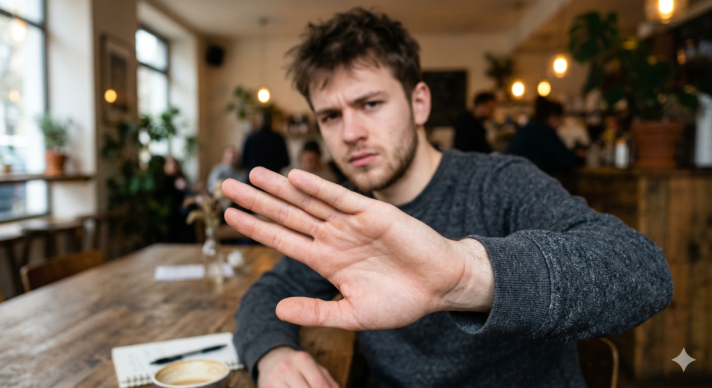 Boy refusing to accept something. Salvador Vilalta's Blog