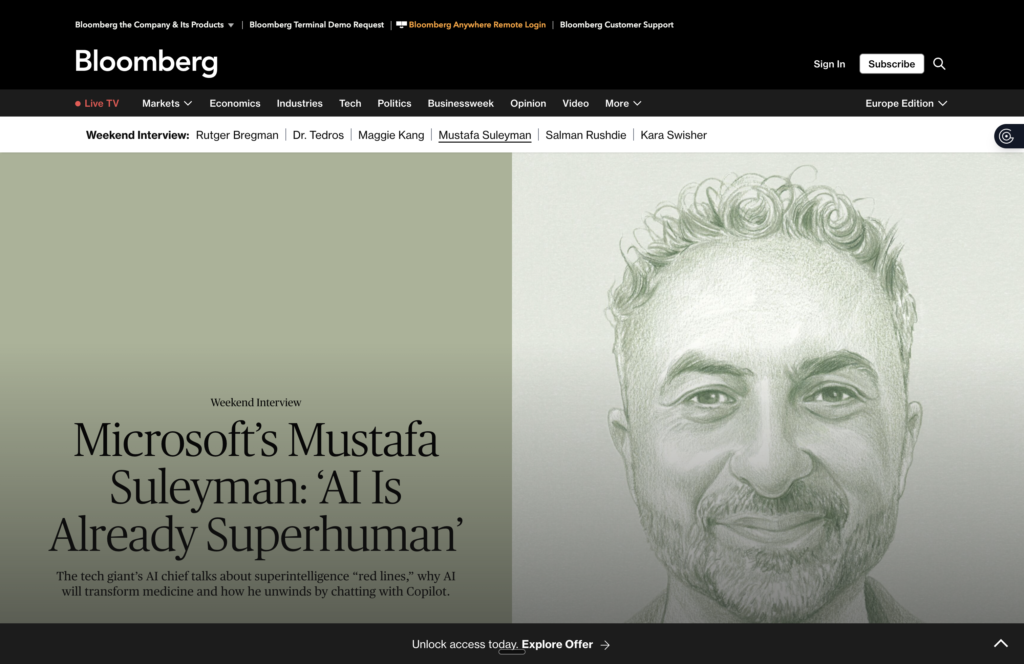 Bloomberg Mustafa Suleyman